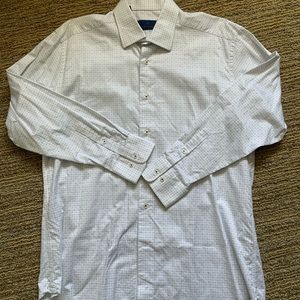 David Donahue Window Pane Dress Shirt